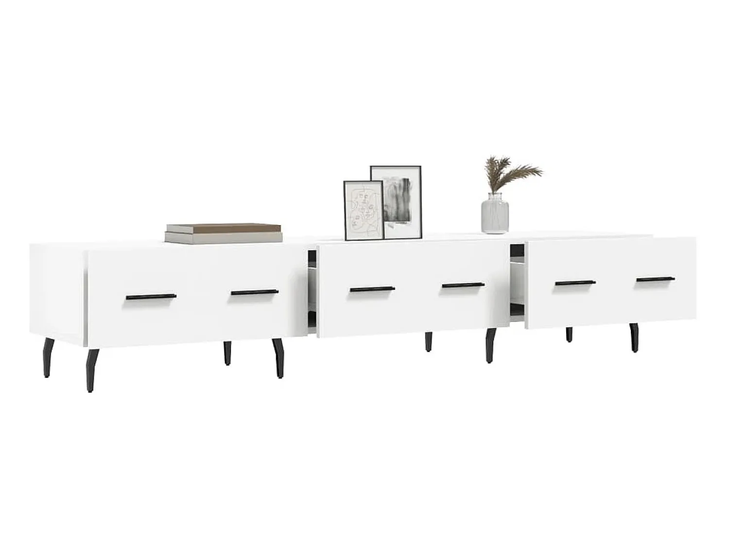 Móvel De Tv* Móvel de TV 150x36x30 cm derivados de madeira PT570792 Branco