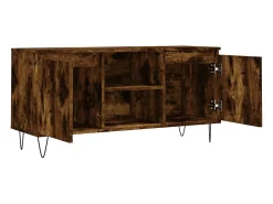Hot vidaxl Móvel de TV 104x35x50 cm derivados de madeira carvalho fumado Castanho