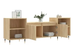 Móvel de TV 160x35x55 cm derivados de madeira carvalho sonoma PT402039^ Móvel De Tv