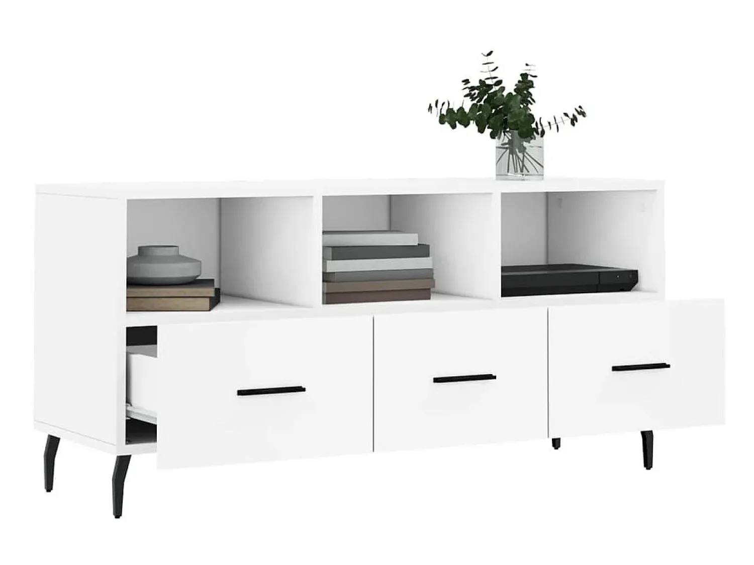 Discount Móvel de TV 102x36x50 cm derivados de madeira PT159070 Branco