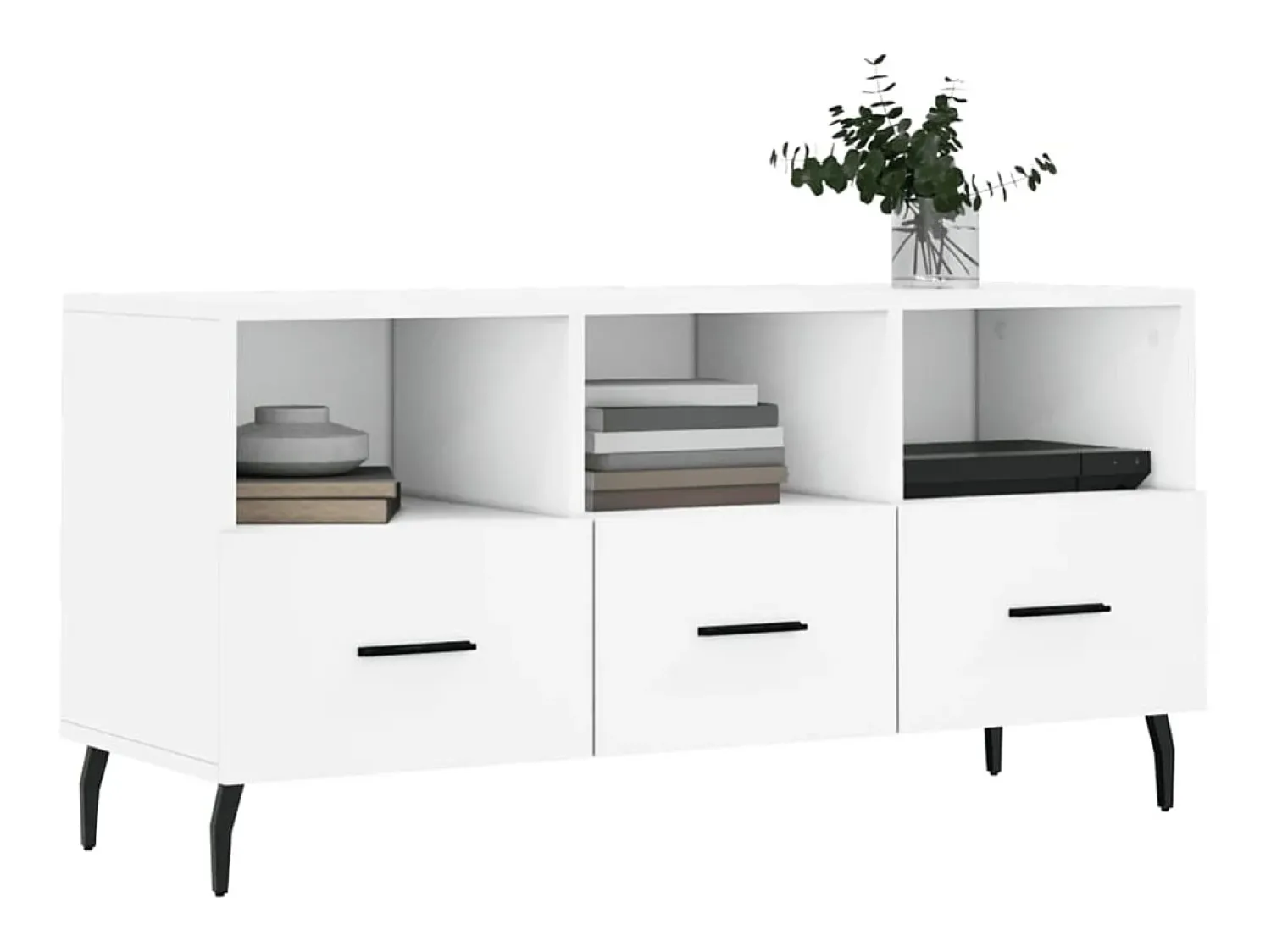 Discount Móvel de TV 102x36x50 cm derivados de madeira PT159070 Branco