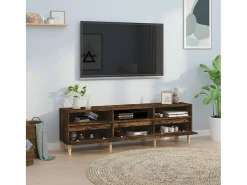 Clearance Móvel de TV 150x30x44,5 cm derivados de madeira carvalho fumado PT106489 Castanho