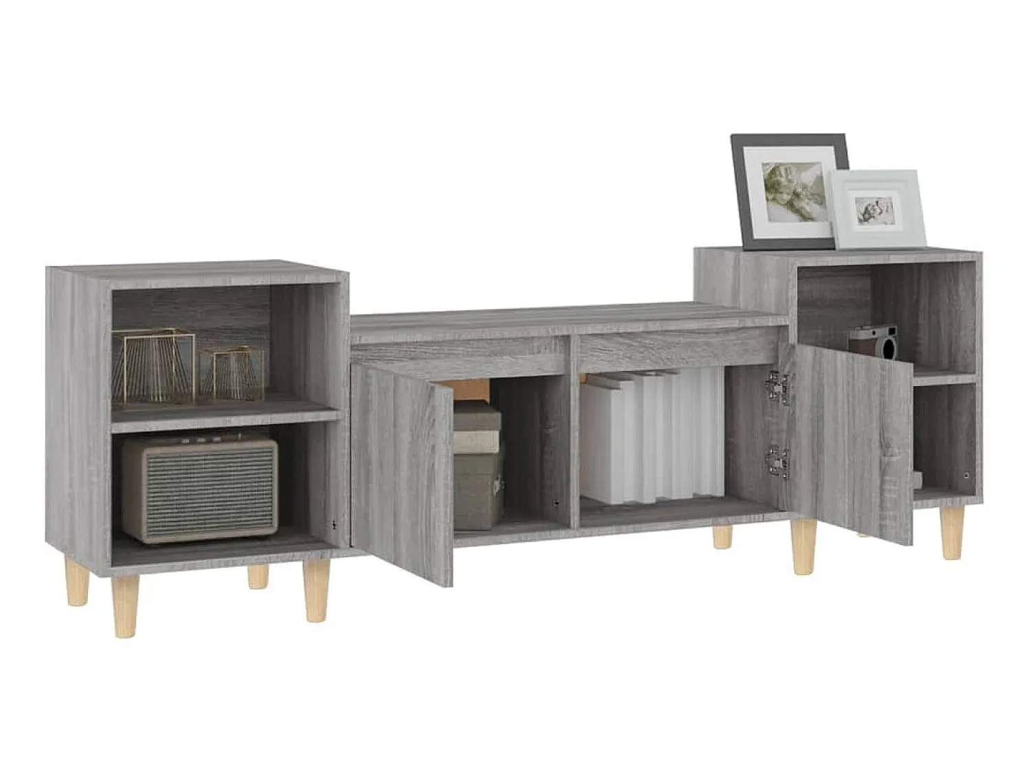 Móvel de TV 160x35x55 cm derivados de madeira sonoma PT214580^ Móvel De Tv