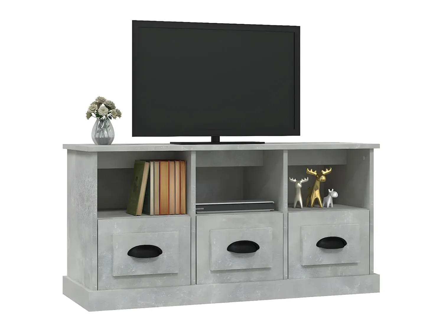Móvel de TV 100x35x50 cm derivados de madeira cimento PT234348^ Móvel De Tv