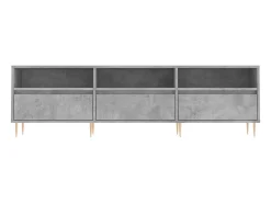 Móvel de TV 150x30x44,5 cm derivados de madeira cinza cimento PT179759^ Móvel De Tv