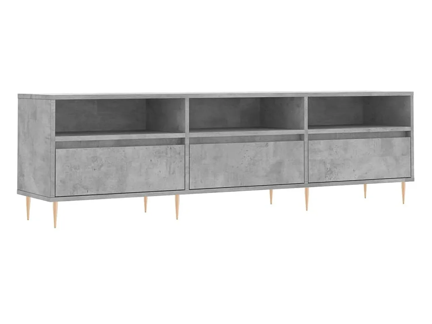 Móvel de TV 150x30x44,5 cm derivados de madeira cinza cimento PT179759^ Móvel De Tv
