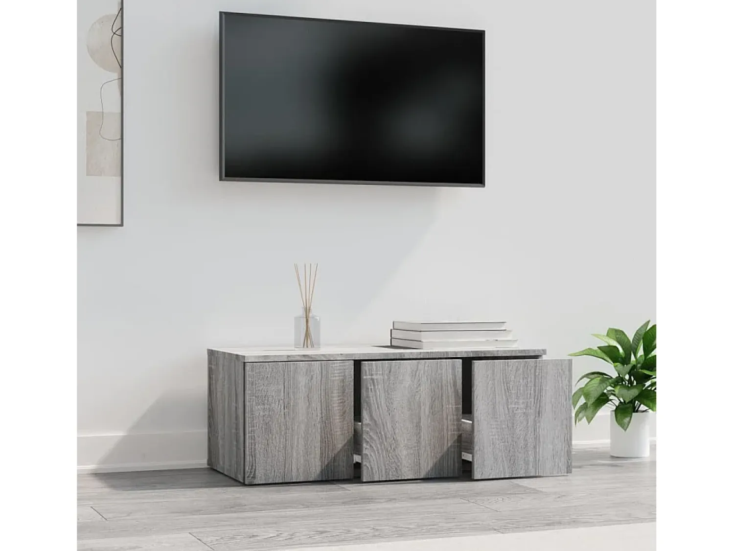 Hot Móvel de TV 80x34x30 cm derivados de madeira sonoma PT768840 Cinzento