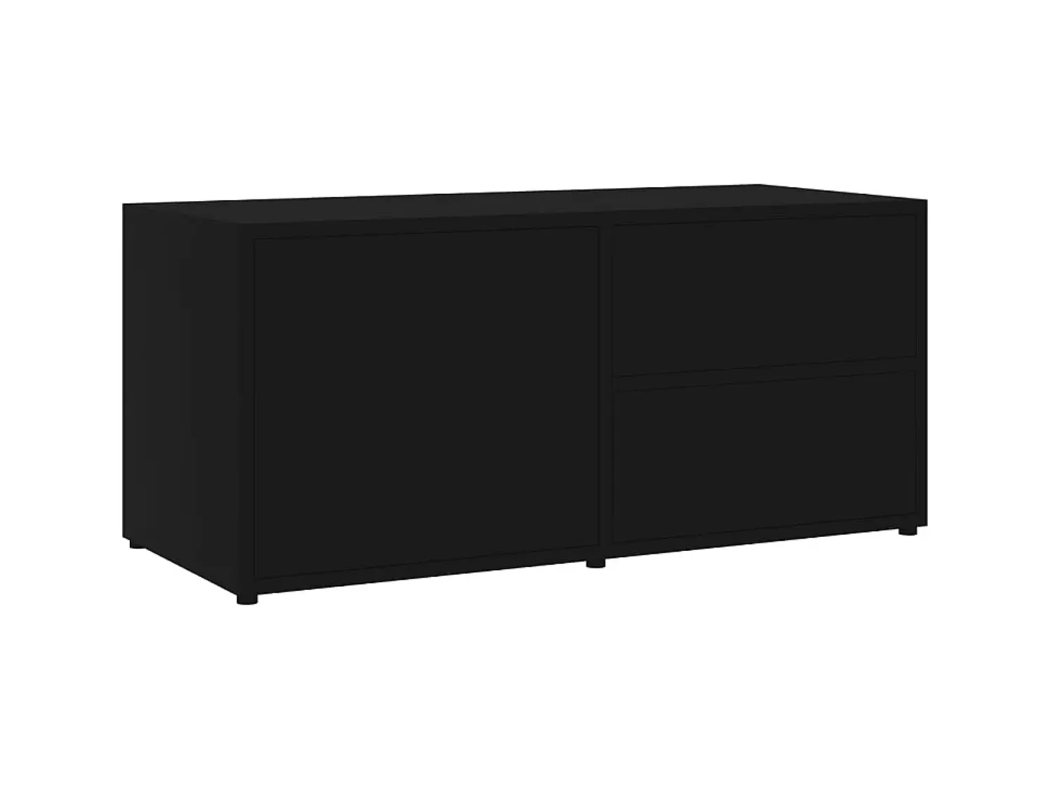 Móvel De Tv* Móvel de TV 80x34x36 cm derivados de madeira PT527120 Preto