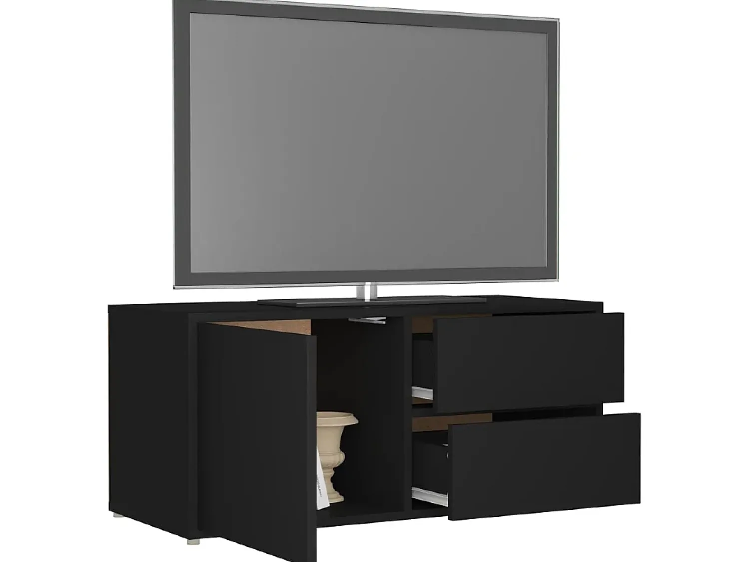 Móvel De Tv* Móvel de TV 80x34x36 cm derivados de madeira PT527120 Preto