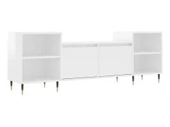 Móvel de TV 160x35x55 cm derivados de madeira brilhante PT736711^ Móvel De Tv