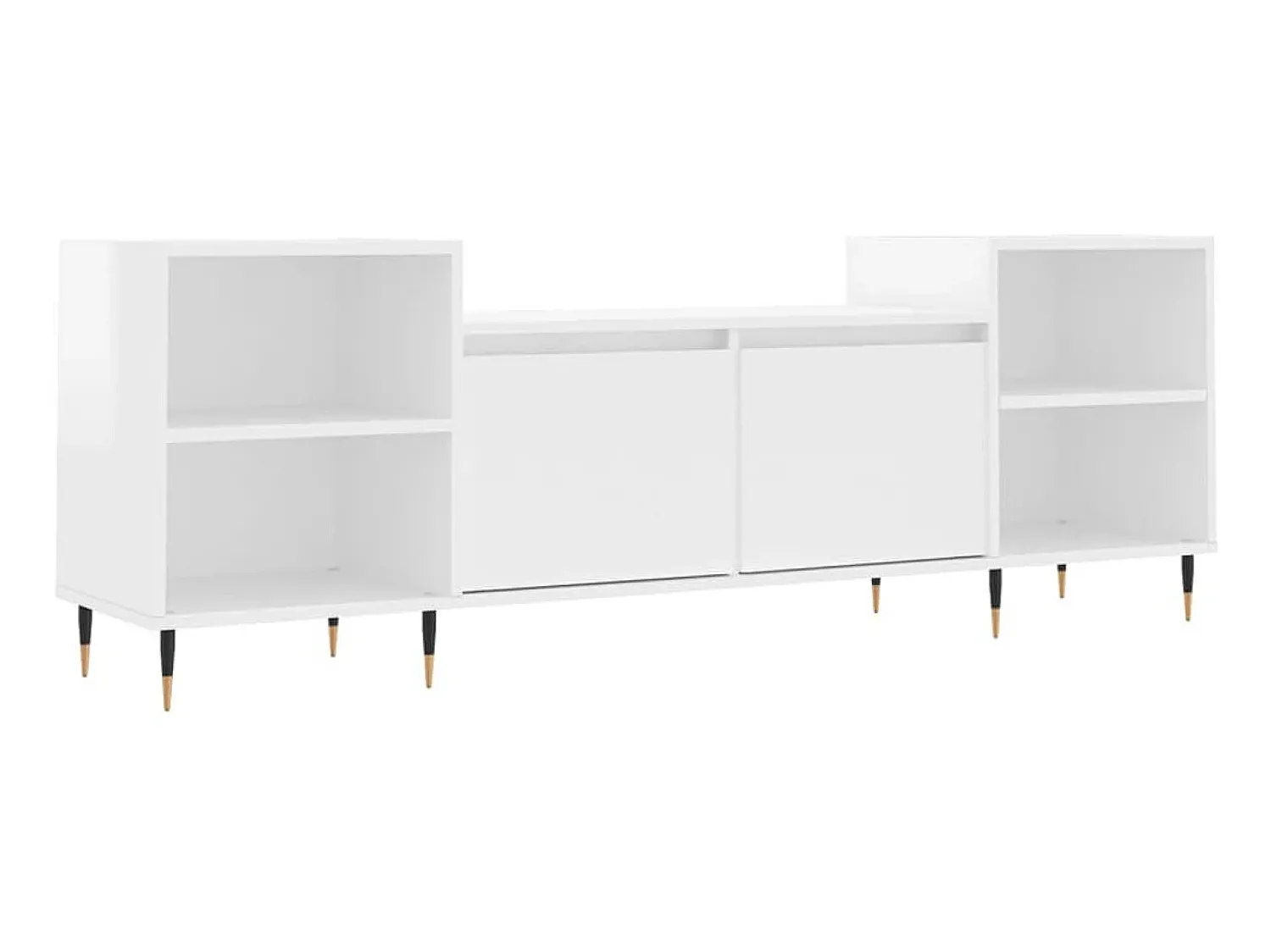 Móvel de TV 160x35x55 cm derivados de madeira brilhante PT736711^ Móvel De Tv