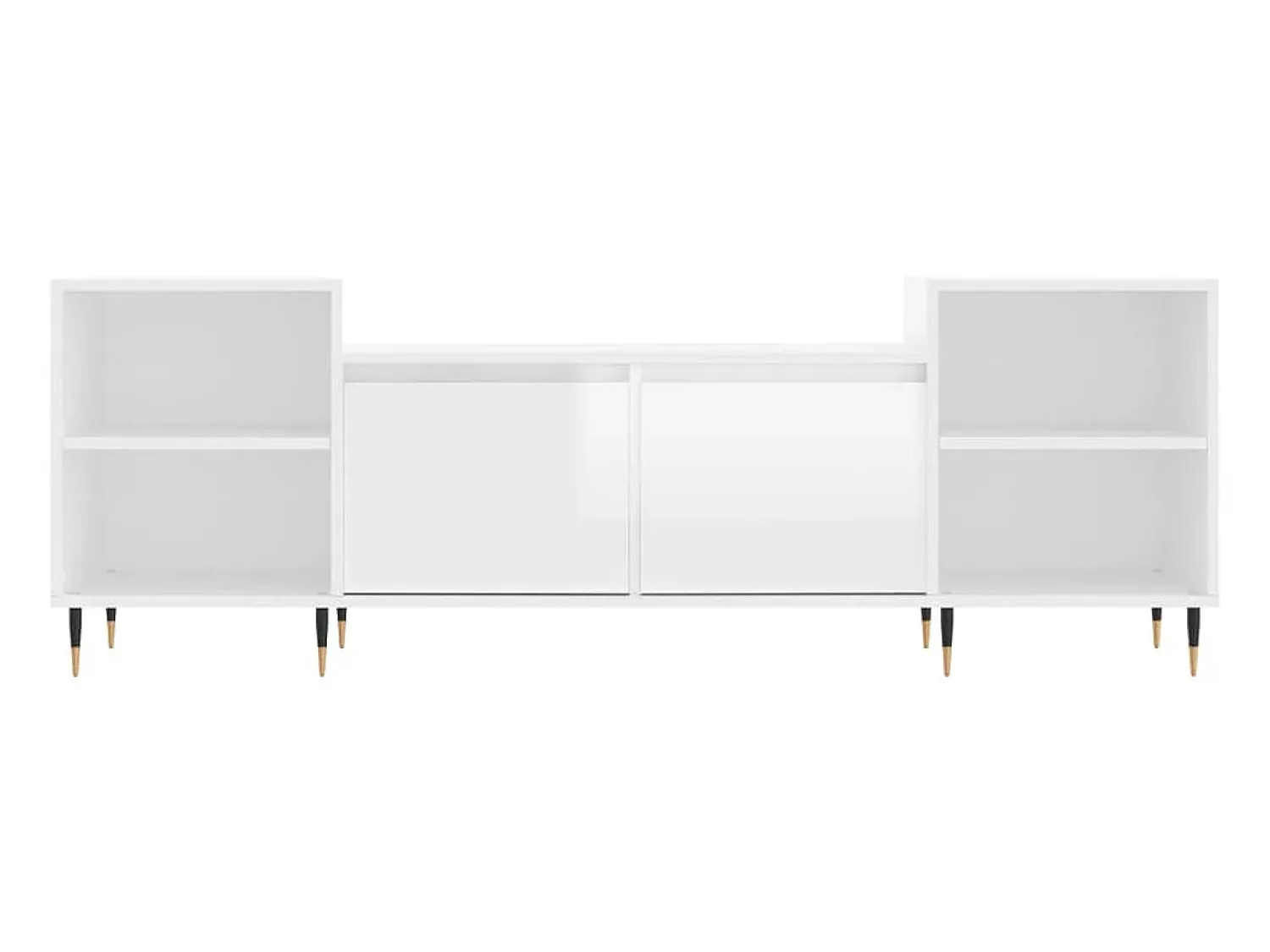 Móvel de TV 160x35x55 cm derivados de madeira brilhante PT736711^ Móvel De Tv