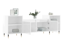 Móvel de TV 160x35x55 cm derivados de madeira brilhante PT736711^ Móvel De Tv