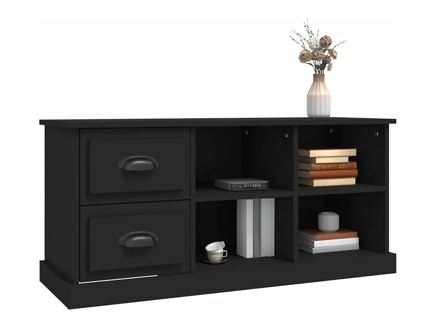 Móvel De Tv| Móvel de TV 102x35,5x47,5 cm derivados de madeira PT443856 Preto