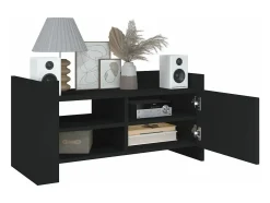 Móvel De Tv| Móvel de TV 80x35x40 cm derivados de madeira PT680046 Preto