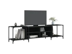 Móvel de TV 203x37x50 cm derivados de madeira PT383057 Preto