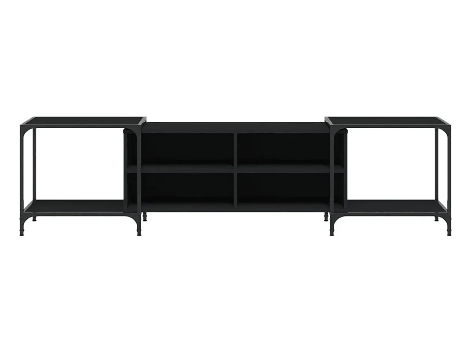 Móvel de TV 203x37x50 cm derivados de madeira PT383057 Preto