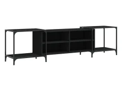Móvel de TV 203x37x50 cm derivados de madeira PT383057 Preto