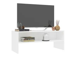 New Móvel de TV 100x40x40 cm derivados de madeira PT634934 Branco