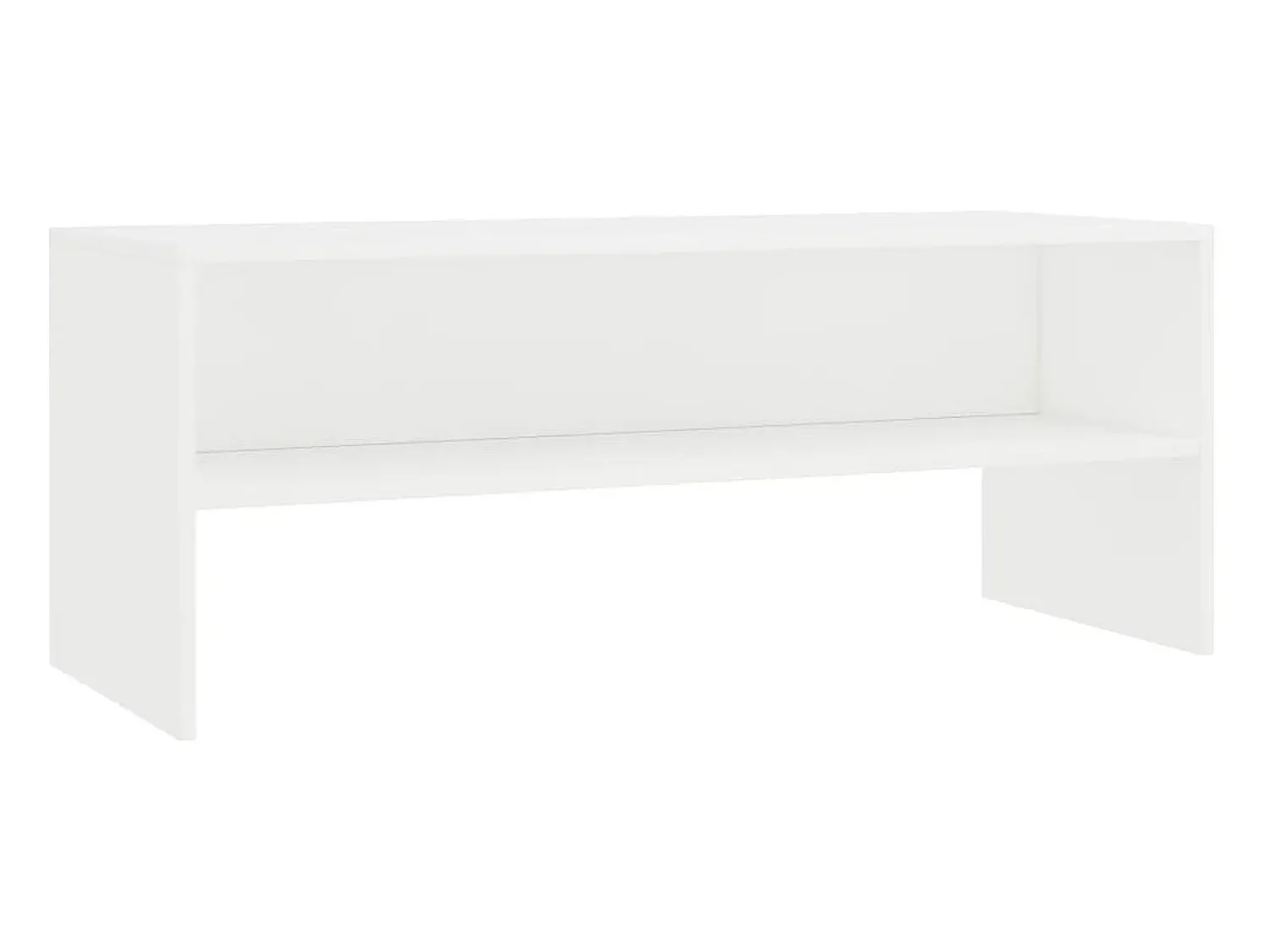 New Móvel de TV 100x40x40 cm derivados de madeira PT634934 Branco