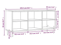 vidaxl Móvel de TV 103,5x30x50 cm derivados de madeira sonoma^ Móvel De Tv