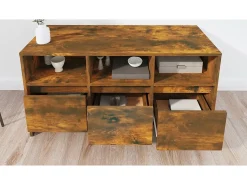 Móvel De Tv|vidaxl Móvel de TV 102x37,5x52,5 cm derivados madeira carvalho fumado Castanho