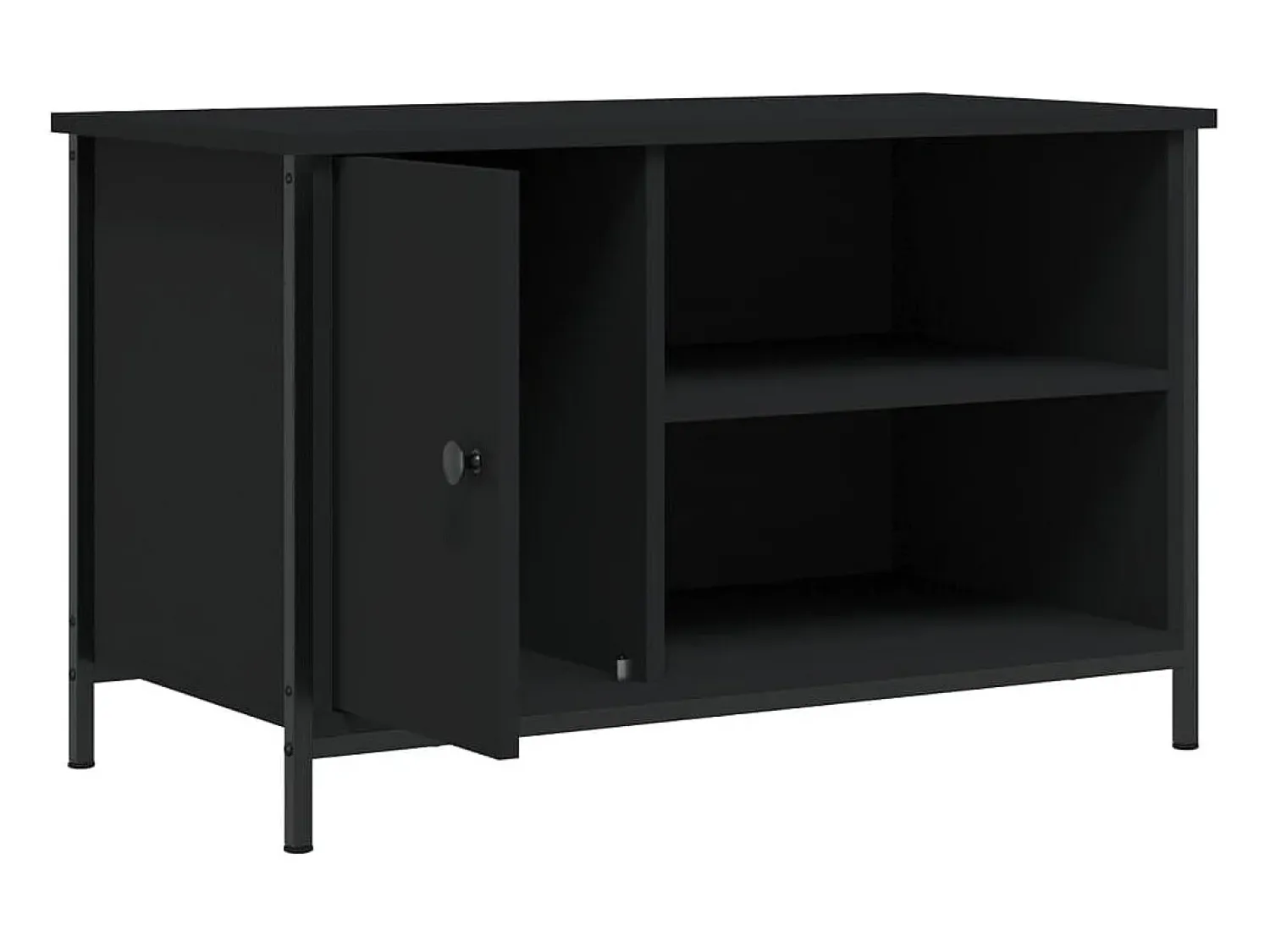 Móvel De Tv| Móvel de TV 80x40x50 cm derivados de madeira PT646848 Preto