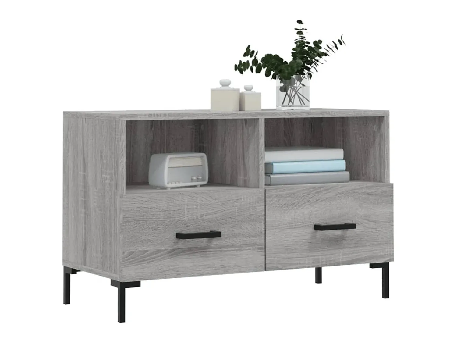 Móvel de TV 80x36x50 cm derivados de madeira sonoma PT779624^ Móvel De Tv