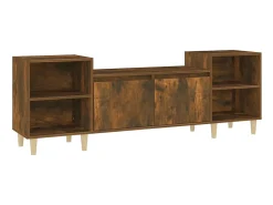 Outlet Móvel de TV 160x35x55 cm derivados de madeira carvalho fumado PT571343 Castanho