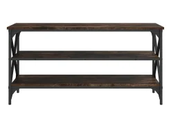 Móvel De Tv| Móvel de TV 100x40x50 cm derivados de madeira carvalho fumado PT939283 Castanho