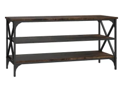 Móvel De Tv| Móvel de TV 100x40x50 cm derivados de madeira carvalho fumado PT939283 Castanho