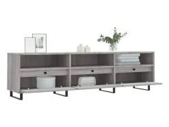 Móvel De Tv| Móvel de TV 150x30x44,5 cm derivados de madeira sonoma PT686285 Cinzento