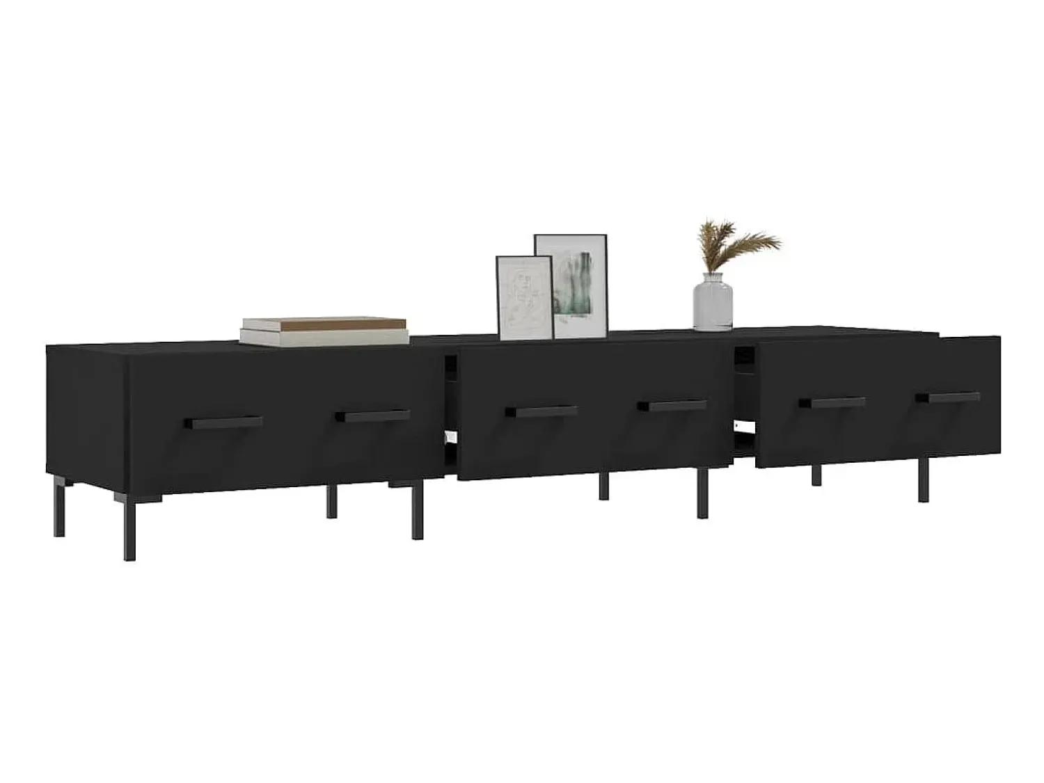 Móvel De Tv* Móvel de TV 80x36x50 cm derivados de madeira PT673748 Preto