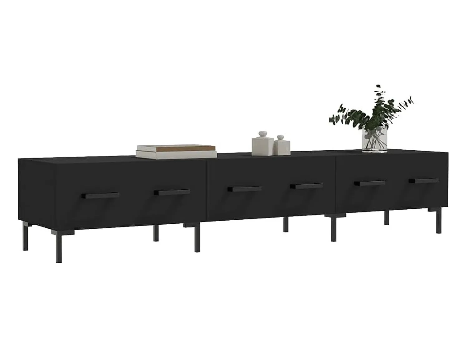 Móvel De Tv* Móvel de TV 80x36x50 cm derivados de madeira PT673748 Preto