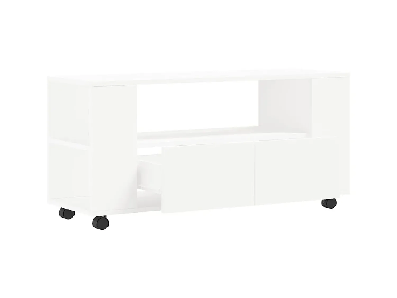 Móvel De Tv| Móvel de TV 102x34,5x43 cm derivados de madeira PT837145 Branco