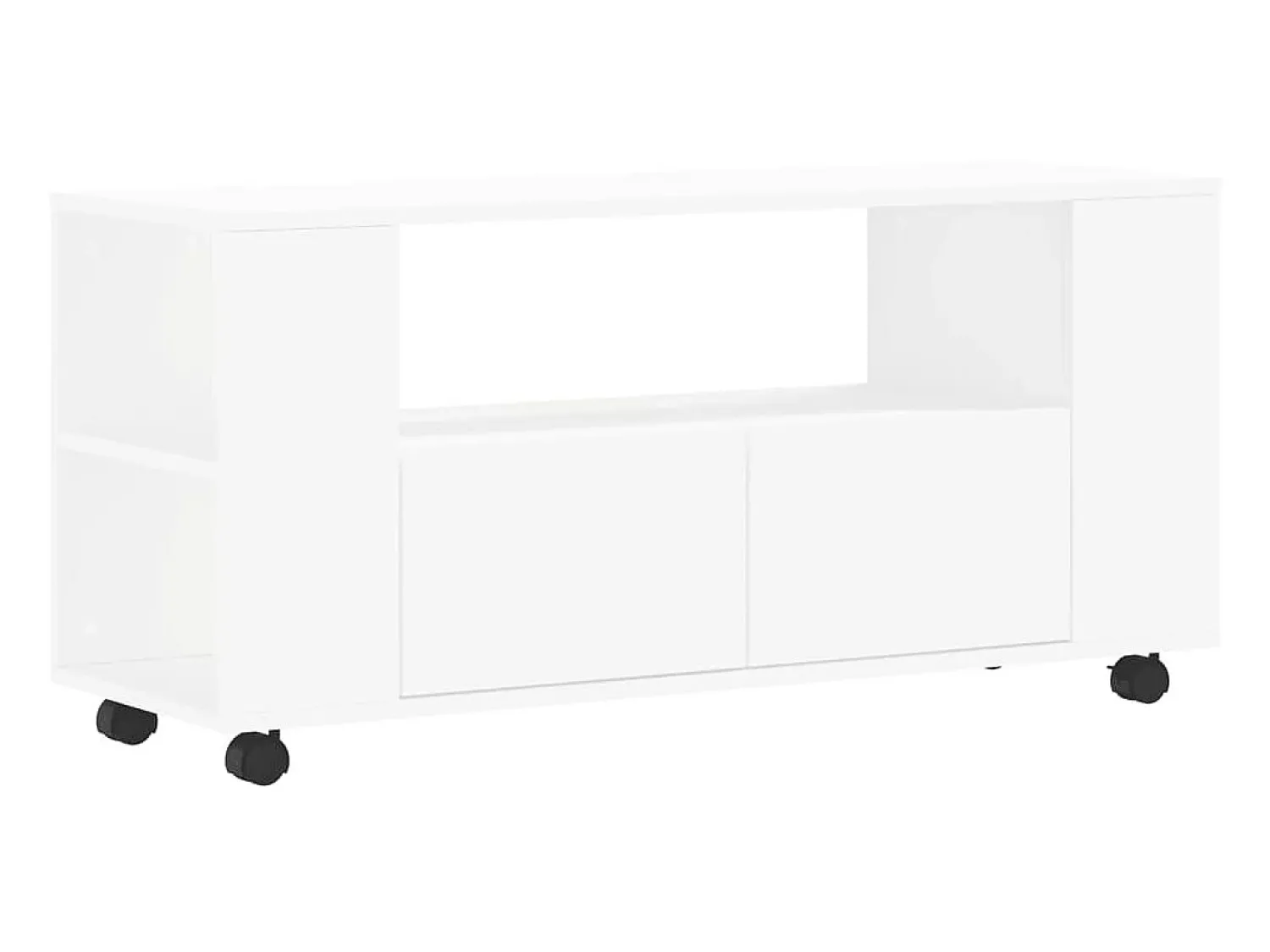 Móvel De Tv| Móvel de TV 102x34,5x43 cm derivados de madeira PT837145 Branco
