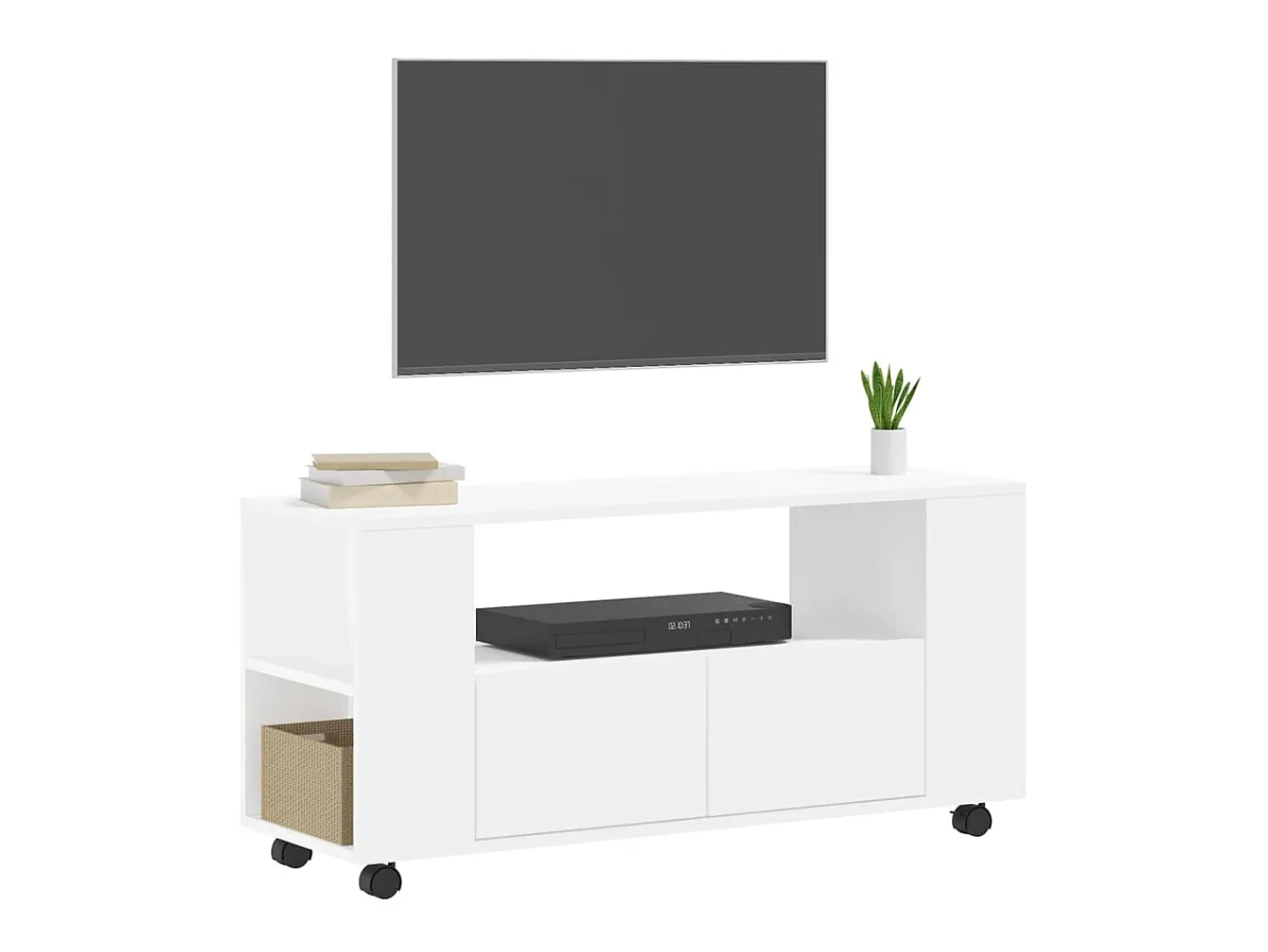 Móvel De Tv| Móvel de TV 102x34,5x43 cm derivados de madeira PT837145 Branco