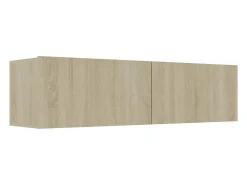 Móvel De Tv| Móvel de TV 120x30x30 cm derivados de madeira carvalho sonoma PT541309 Castanho