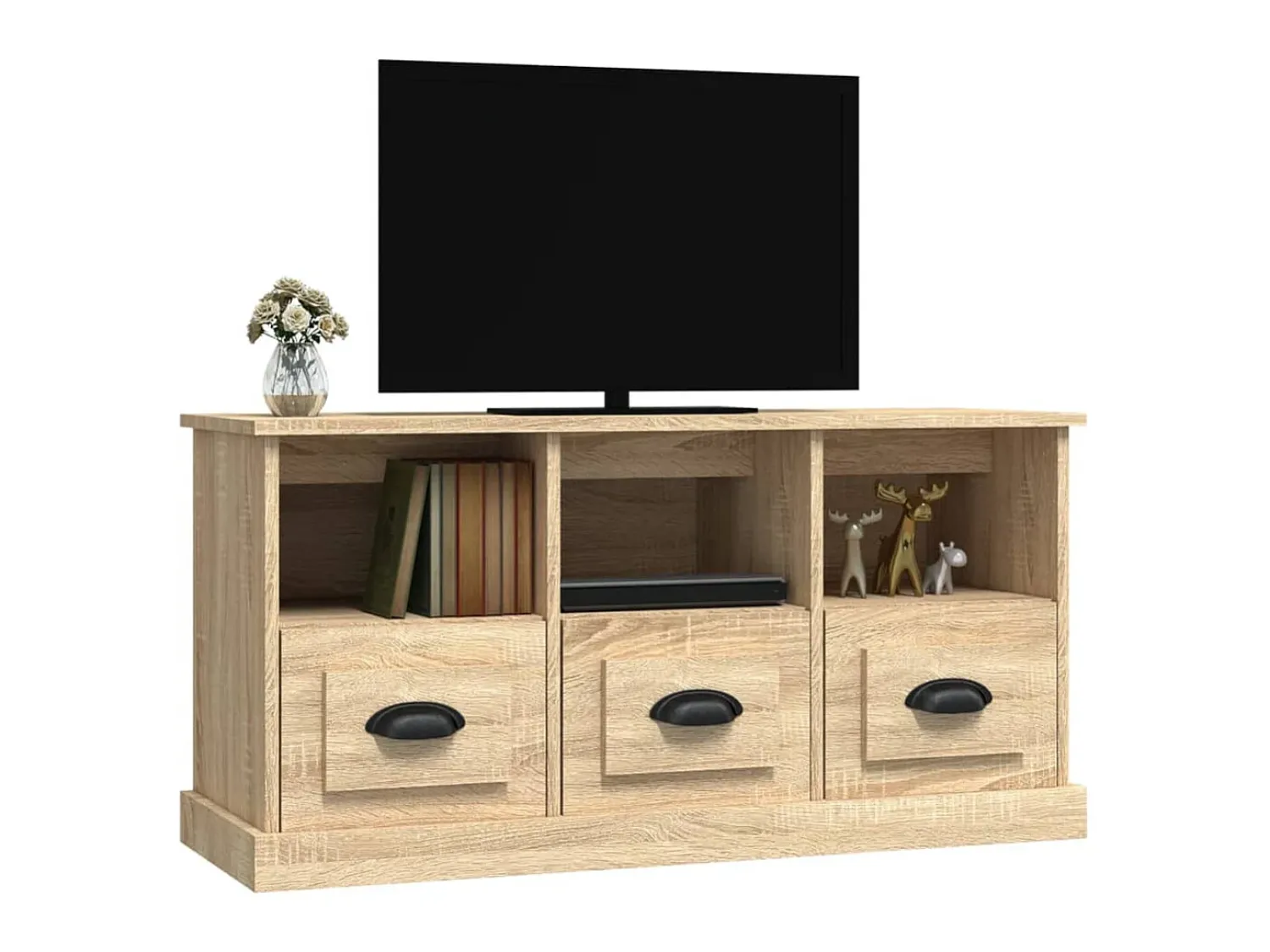 Móvel De Tv* Móvel de TV 100x35x50 cm derivados de madeira carvalho sonoma PT525635 Castanho