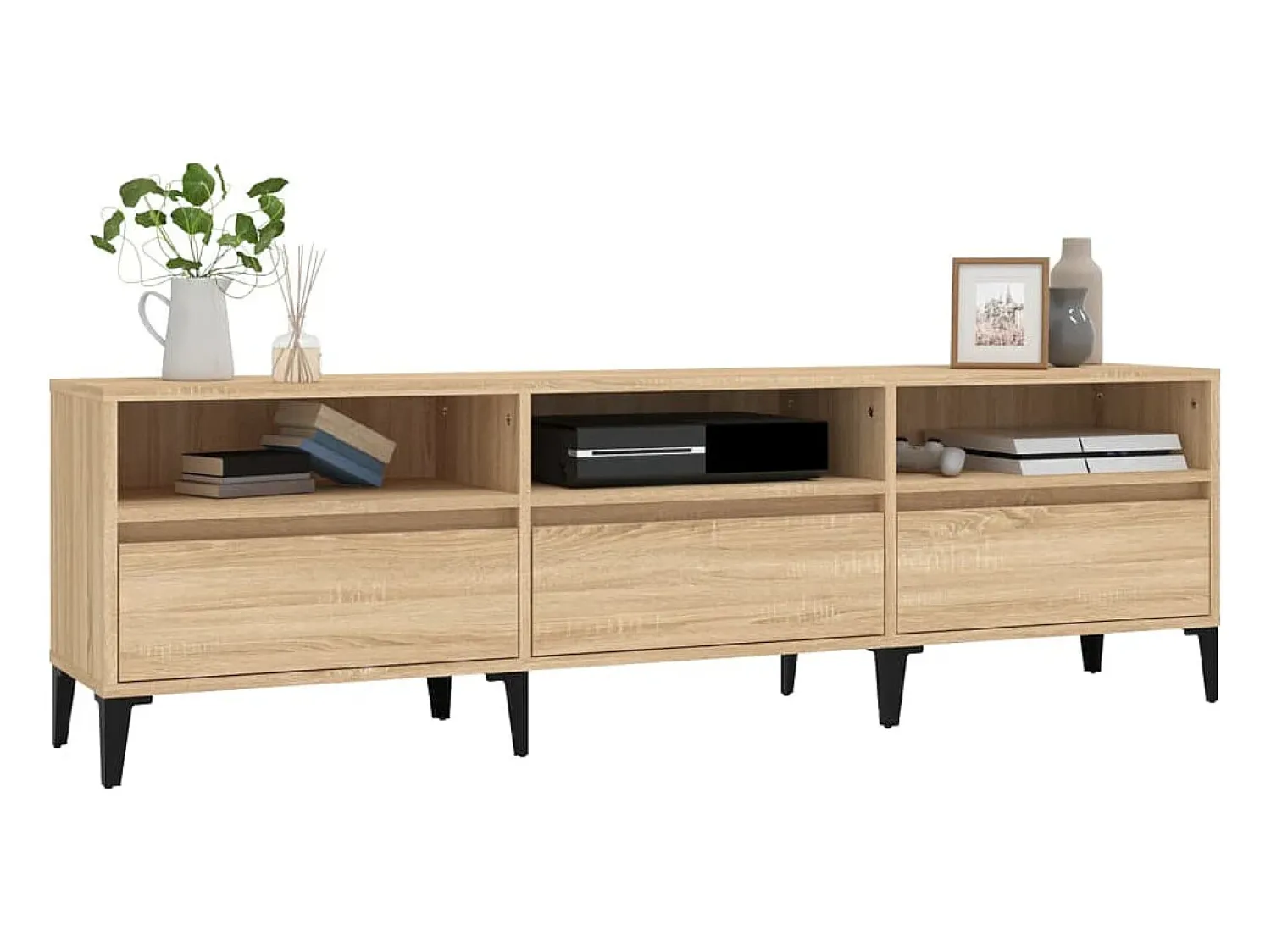 vidaxl Móvel de TV 150x30x44,5 cm derivados de madeira carvalho sonoma^ Móvel De Tv