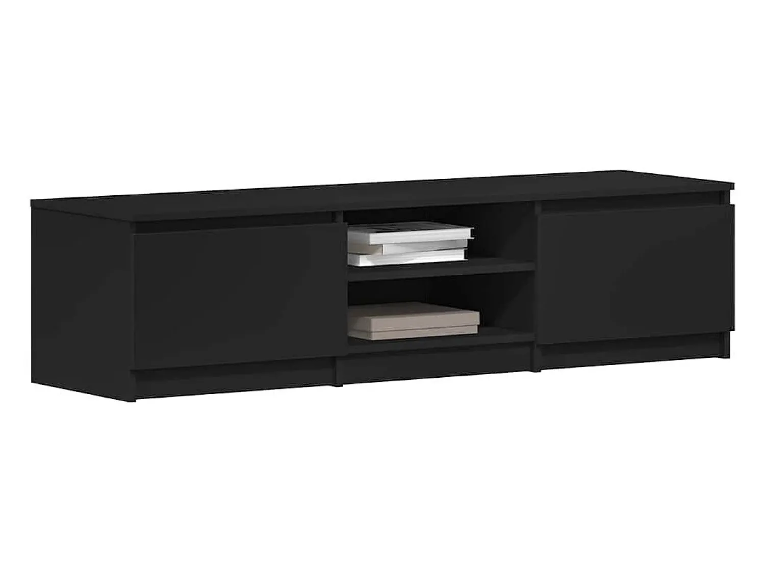 Outlet vidaxl Móvel de TV 140x40x35,5 cm derivados de madeira preto Branco