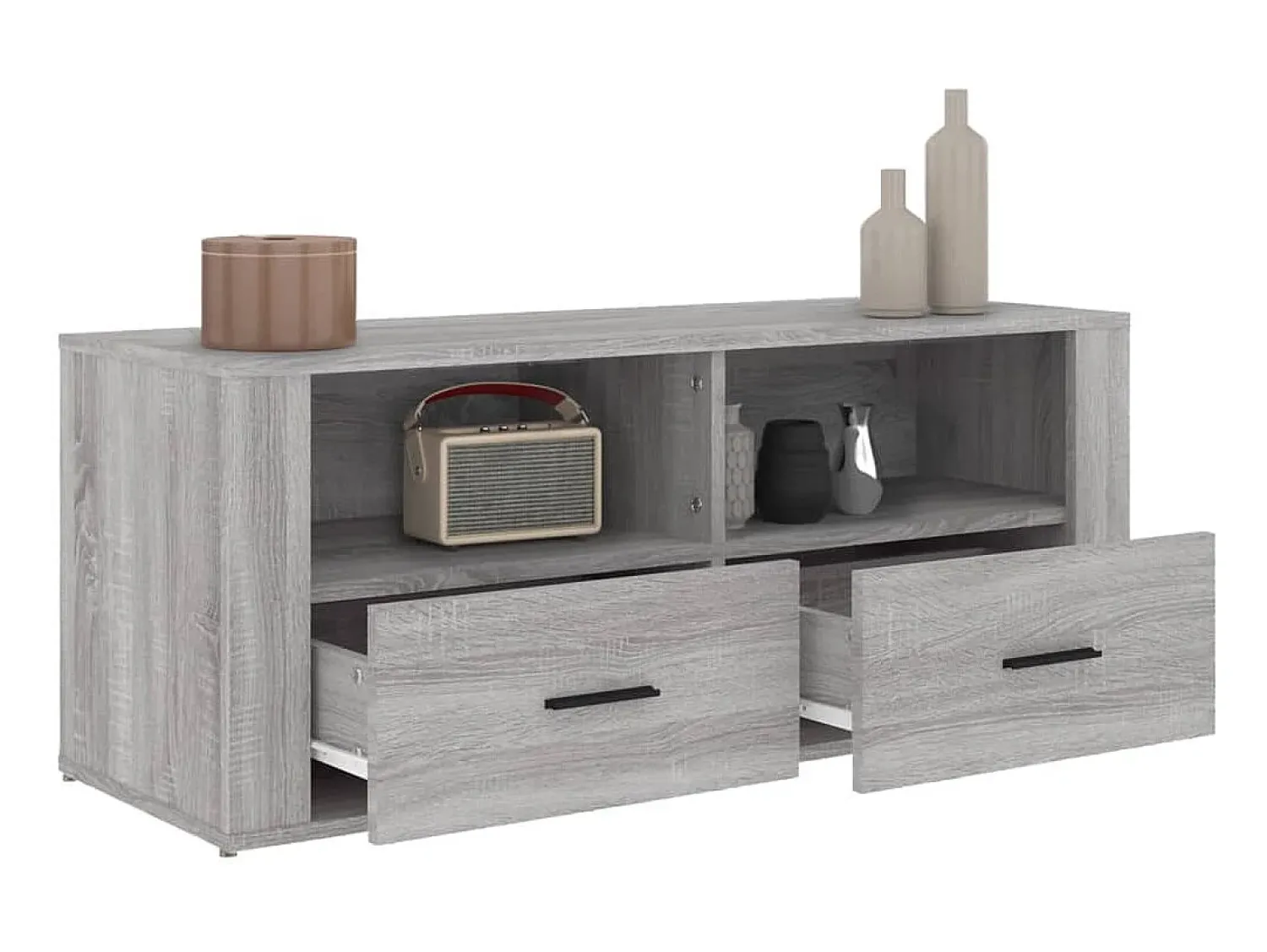 Móvel De Tv| Móvel de TV 100x35x40 cm derivados de madeira sonoma PT282520 Cinzento
