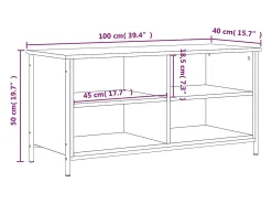 Online vidaxl Móvel de TV 100x40x50 cm derivados de madeira carvalho sonoma Castanho