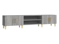 Discount Móvel de TV 180x31,5x40 cm derivados de madeira cinza sonoma PT332045 Cinzento