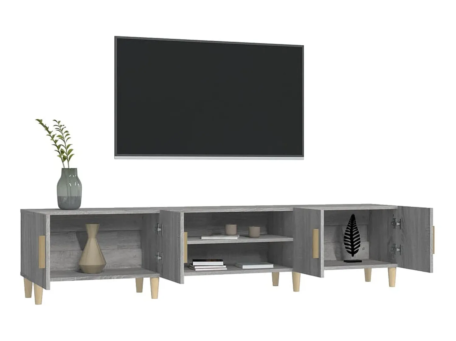 Discount Móvel de TV 180x31,5x40 cm derivados de madeira cinza sonoma PT332045 Cinzento