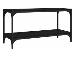Móvel De Tv* Móvel de TV 80x33x41 cm derivados de madeira e aço PT856064 Preto