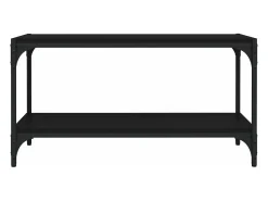Móvel De Tv* Móvel de TV 80x33x41 cm derivados de madeira e aço PT856064 Preto