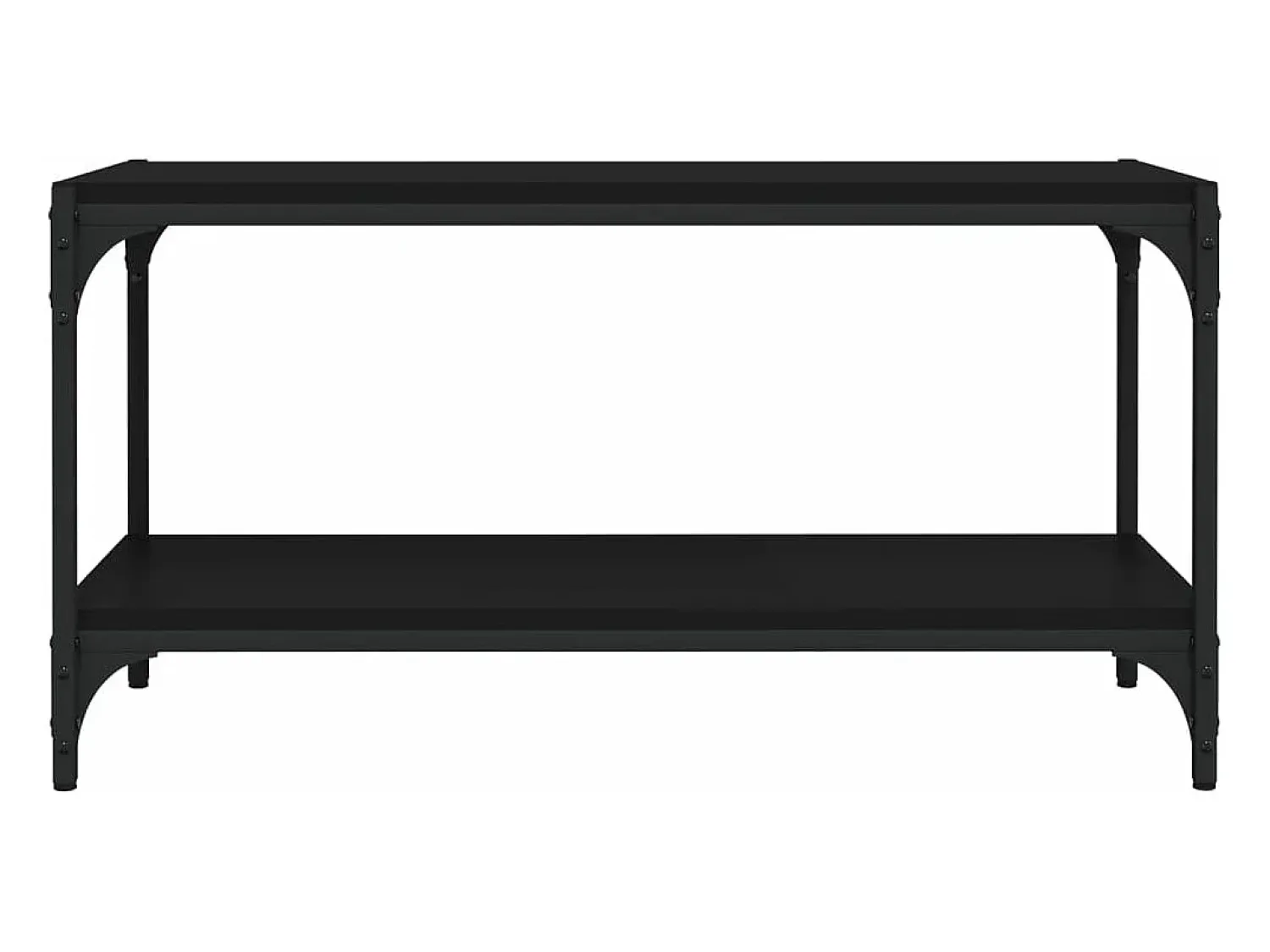 Móvel De Tv* Móvel de TV 80x33x41 cm derivados de madeira e aço PT856064 Preto