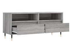 New vidaxl Móvel de TV 100x34,5x44,5 cm derivados madeira sonoma Cinzento