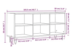 Móvel De Tv*vidaxl Móvel de TV 103,5x30x50 cm derivados madeira carvalho fumado Castanho
